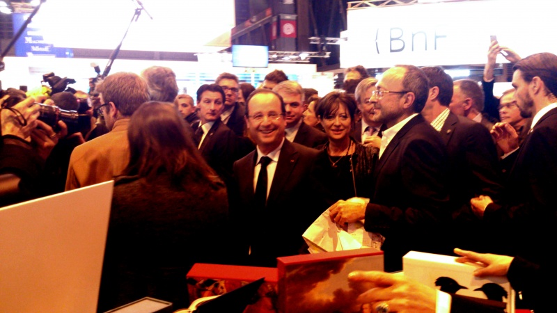 File:21 mars 2013, François Hollande à l'inauguration du Salon du livre Paris - Credit photo Lingua Veritas .jpg